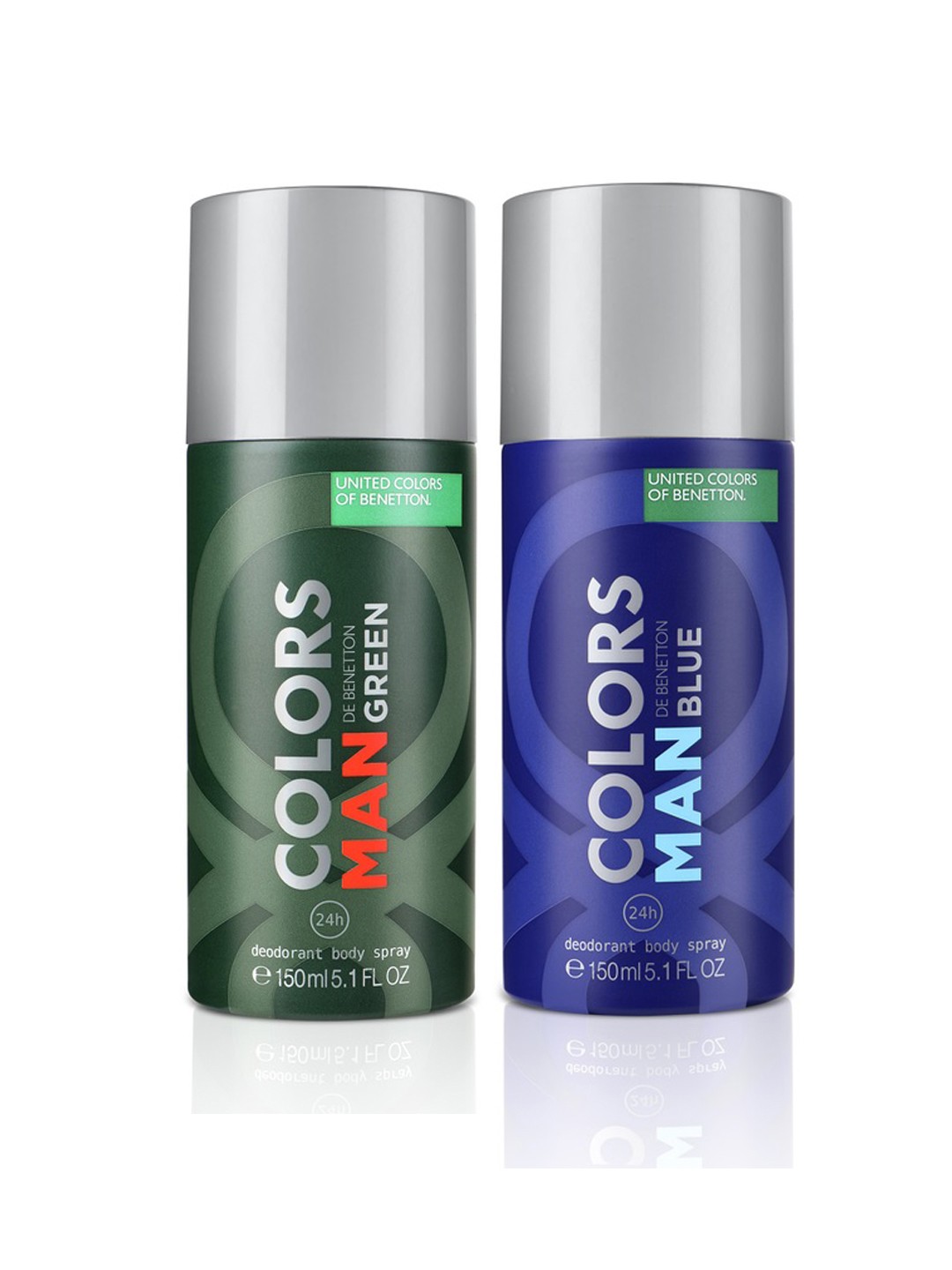

United Colors of Benetton Men Set of 2 Deodorant Sprays, Green