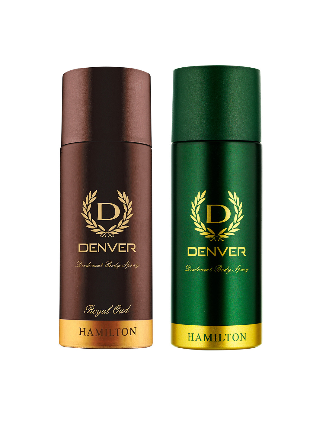 

Denver Men Set Of Royal Oud & Hamilton Deodorant Body Sprays, Green