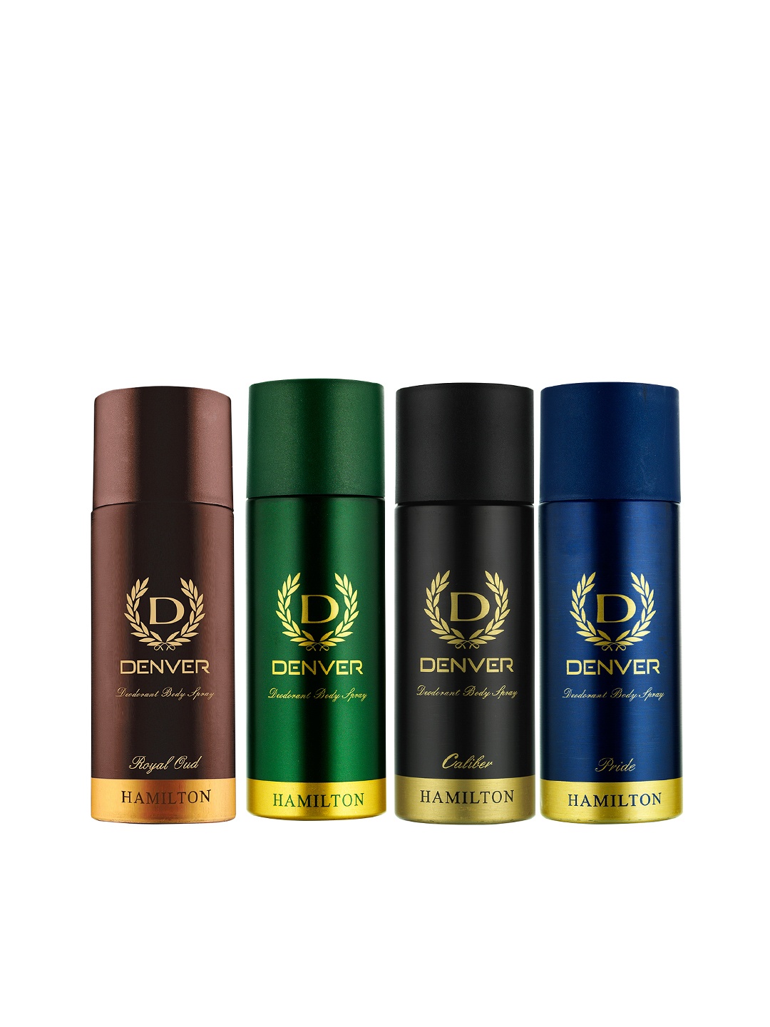 

Denver Men Set of 4 Deodorant Body Sprays, Green