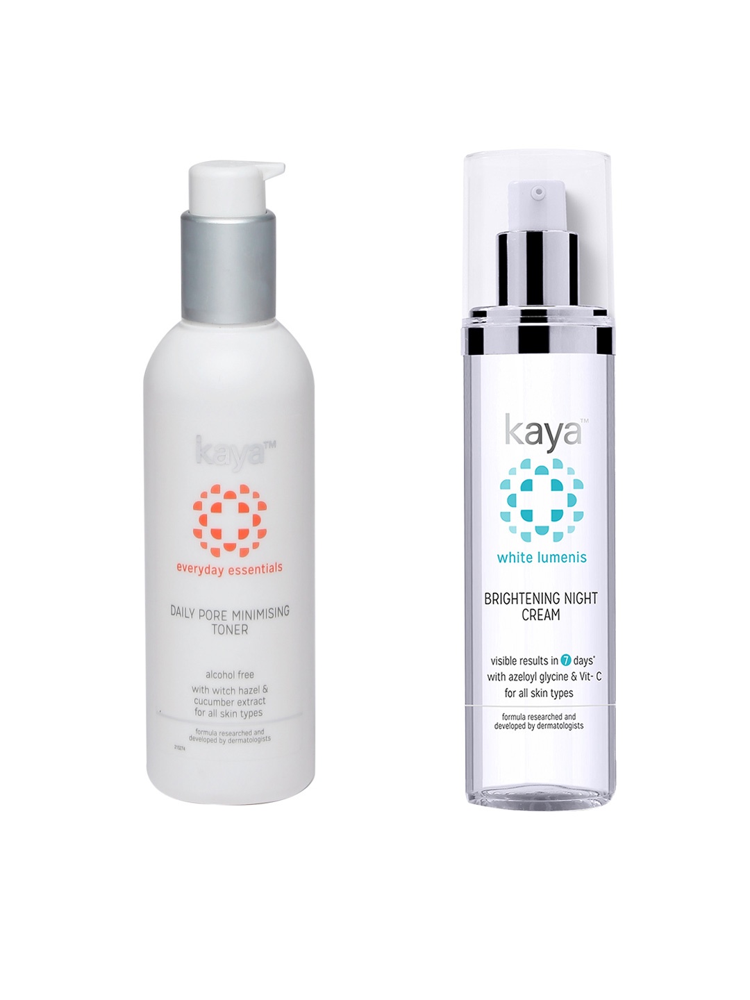 

Kaya Set of Night Cream & Pore Minimising Toner, White