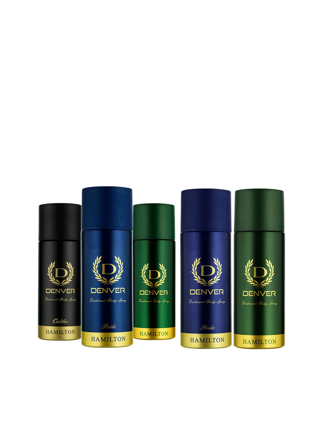 

Denver Men Set of 5 Hamilton Deodorant Body Sprays, Green