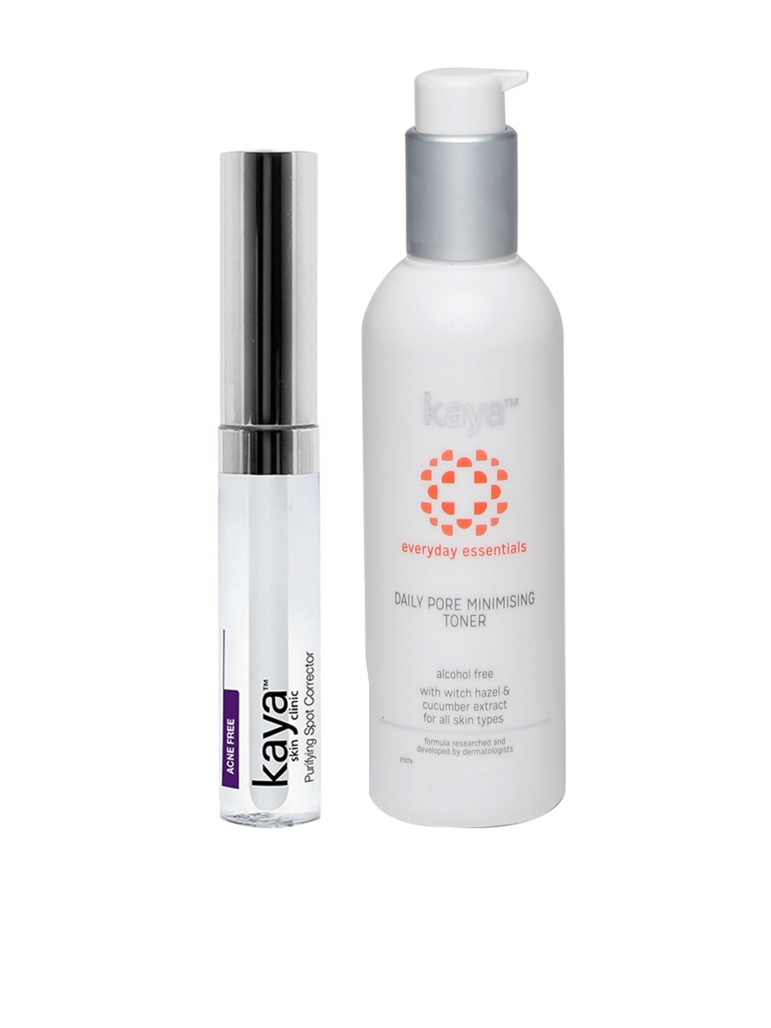 

Kaya Unisex Set of Acne Free Purifying Spot Corrector & Pore Minimising Toner, White