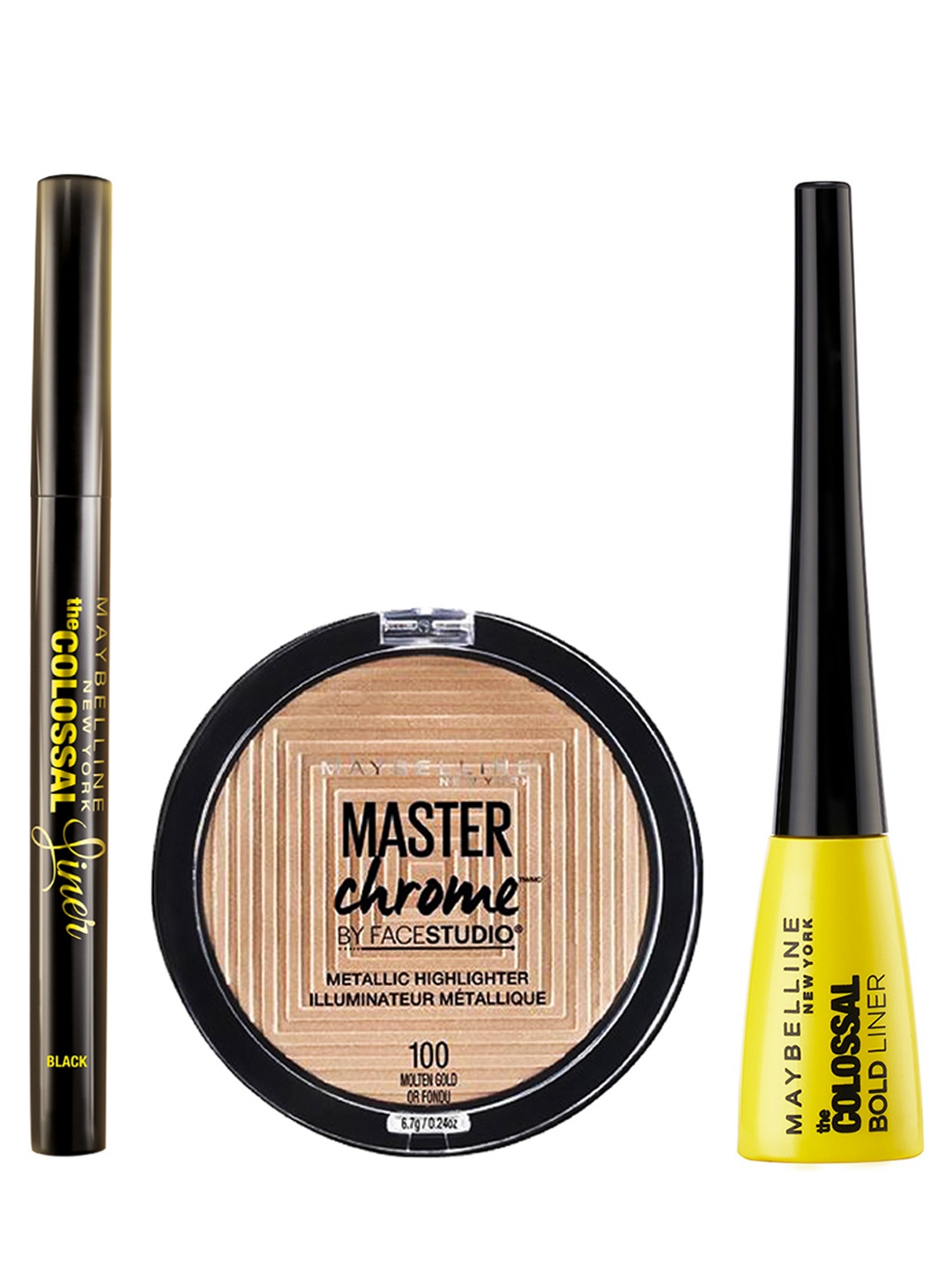 

Maybelline Set of 2 New York Liners & 1 Metallic Highlighter, Gold