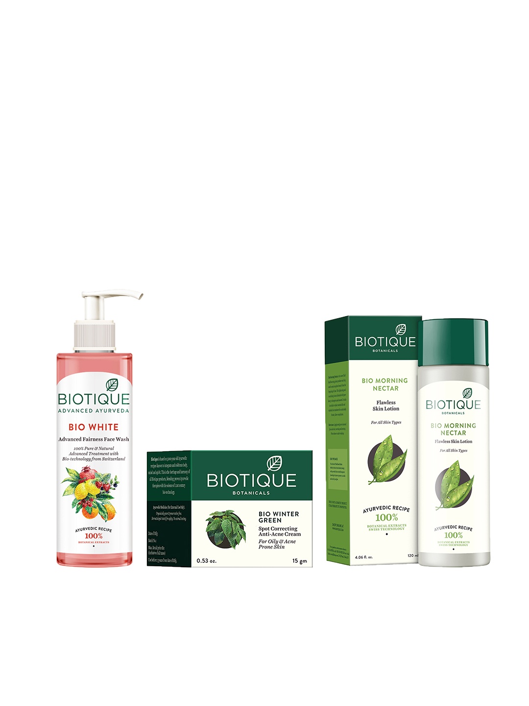

Biotique Unisex Sustainable Set of Anti-Acne Cream, Face Wash & Skin Lotion, Pink