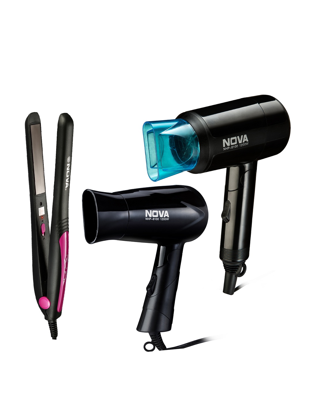 

NOVA Set of 3 Hair Styling Appliances, Black