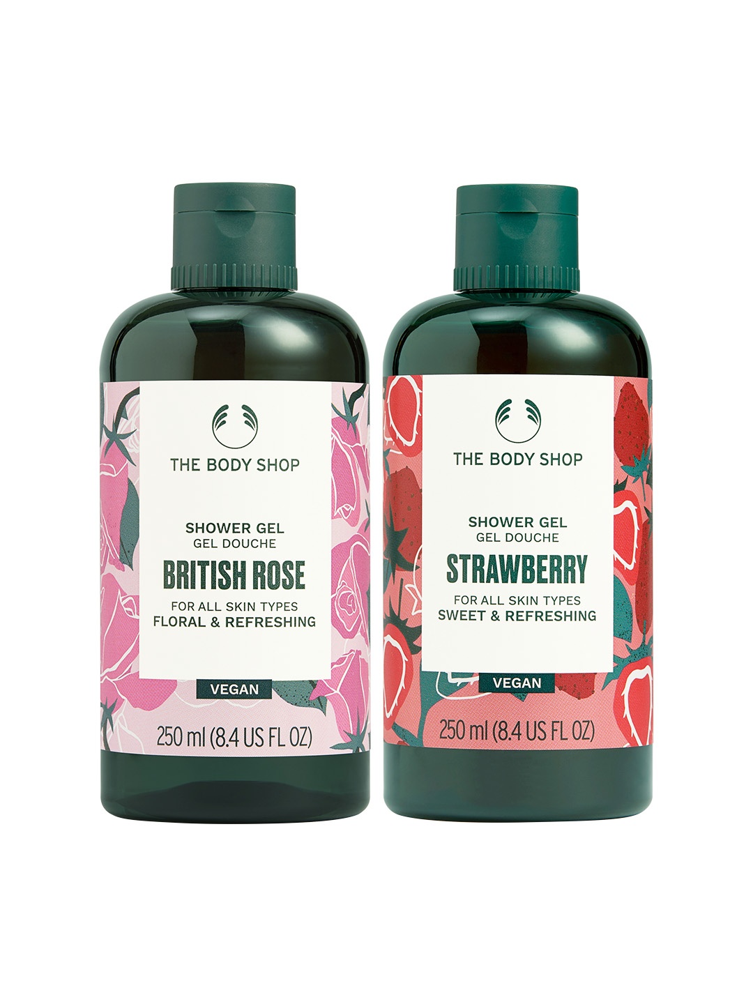 

THE BODY SHOP Unisex Set Of 2 Shower Gels, Pink