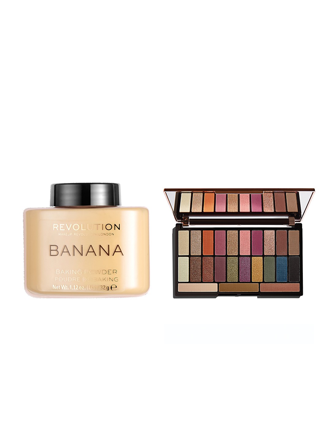 

Makeup Revolution London Set Of Baking Powder & Eyeshadow Palette, Multi
