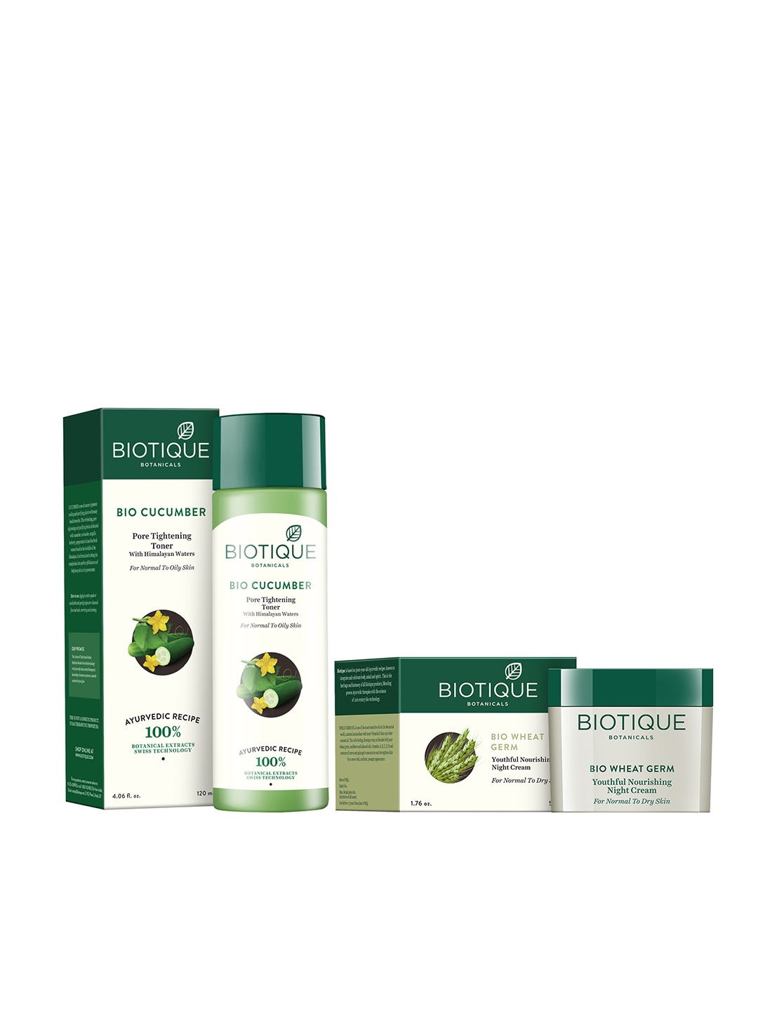 

Biotique Set Of Toner & Cream, White