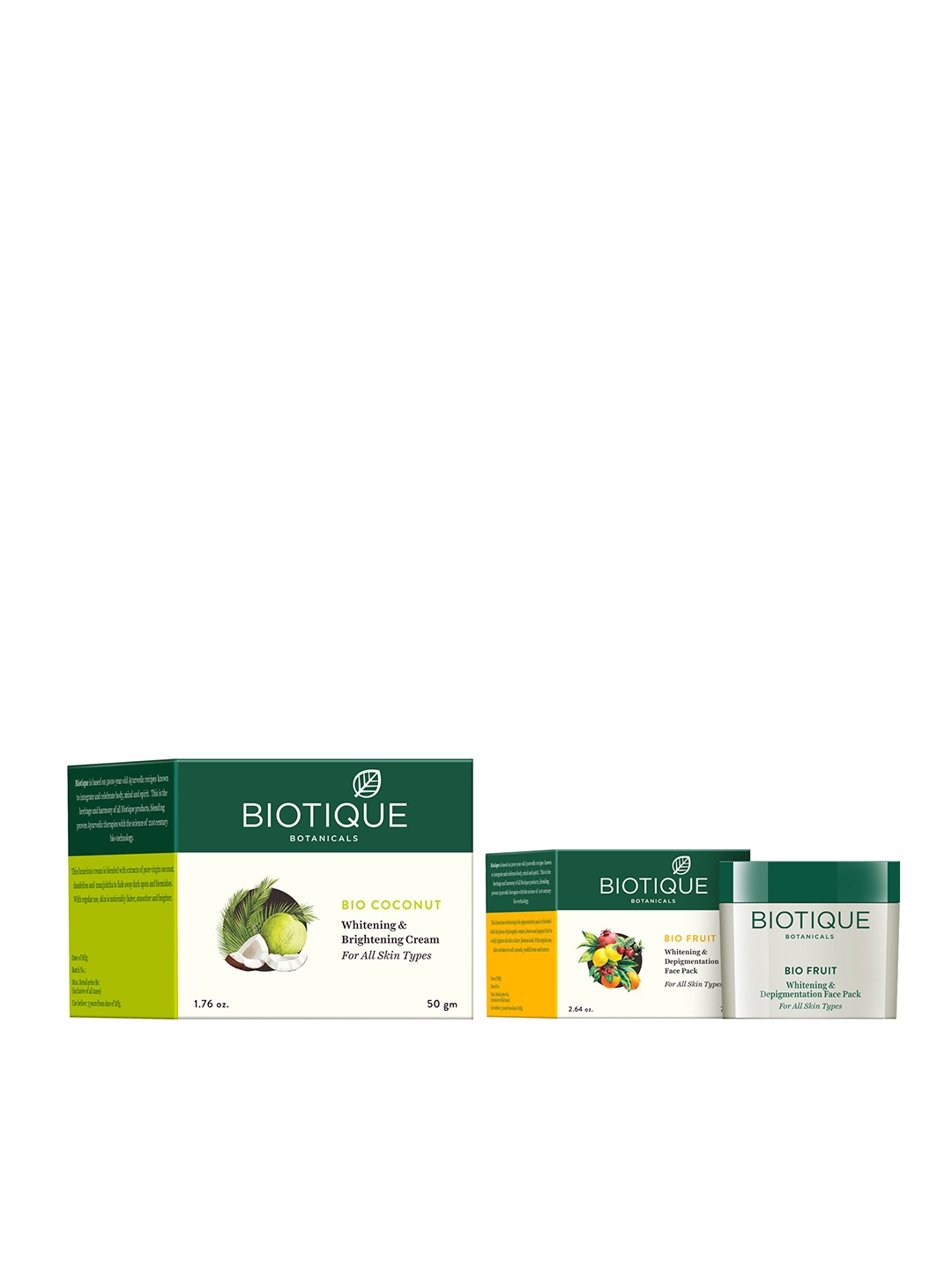 

Biotique Set Of Cream & Face Pack, White