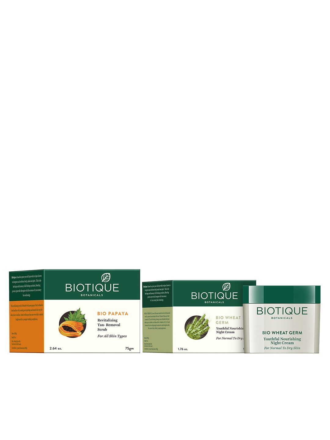 

Biotique Set Of Scrub & Cream, White