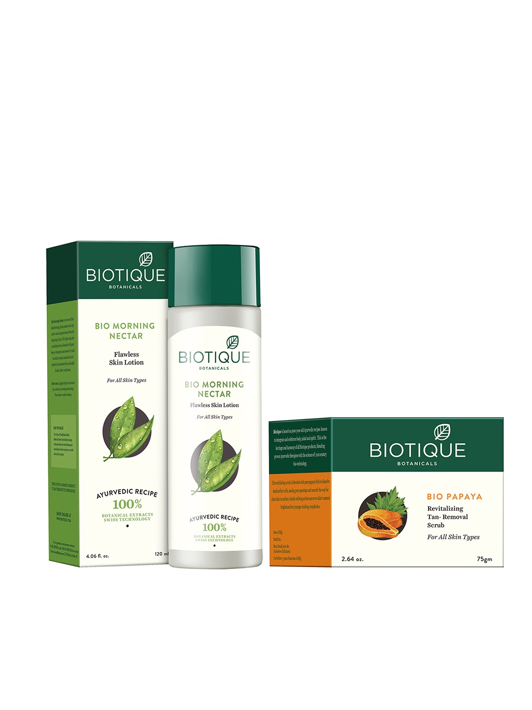 

Biotique Set Of Lotion & Scrub, White