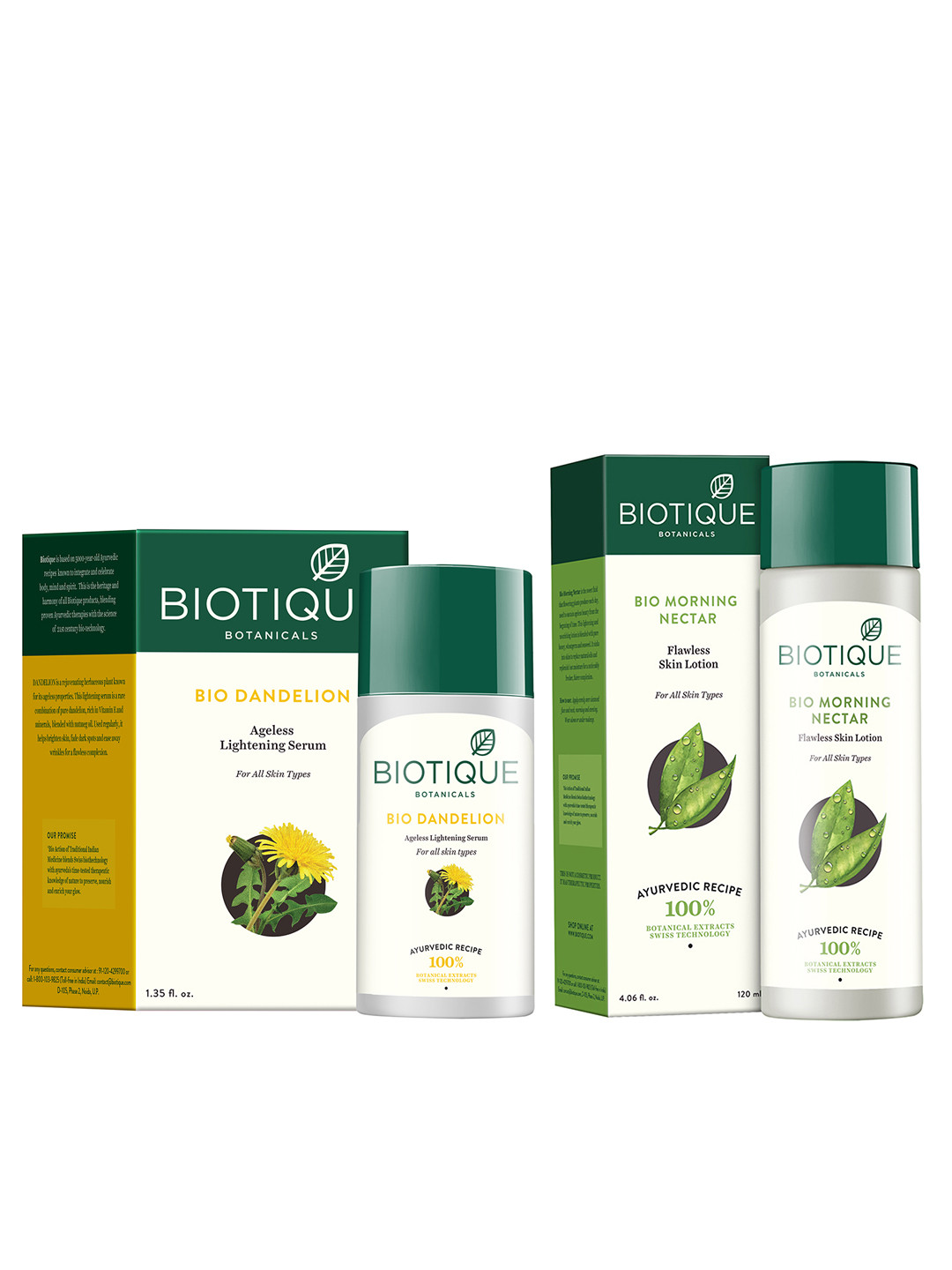 

Biotique Set Of Serum & Lotion, White