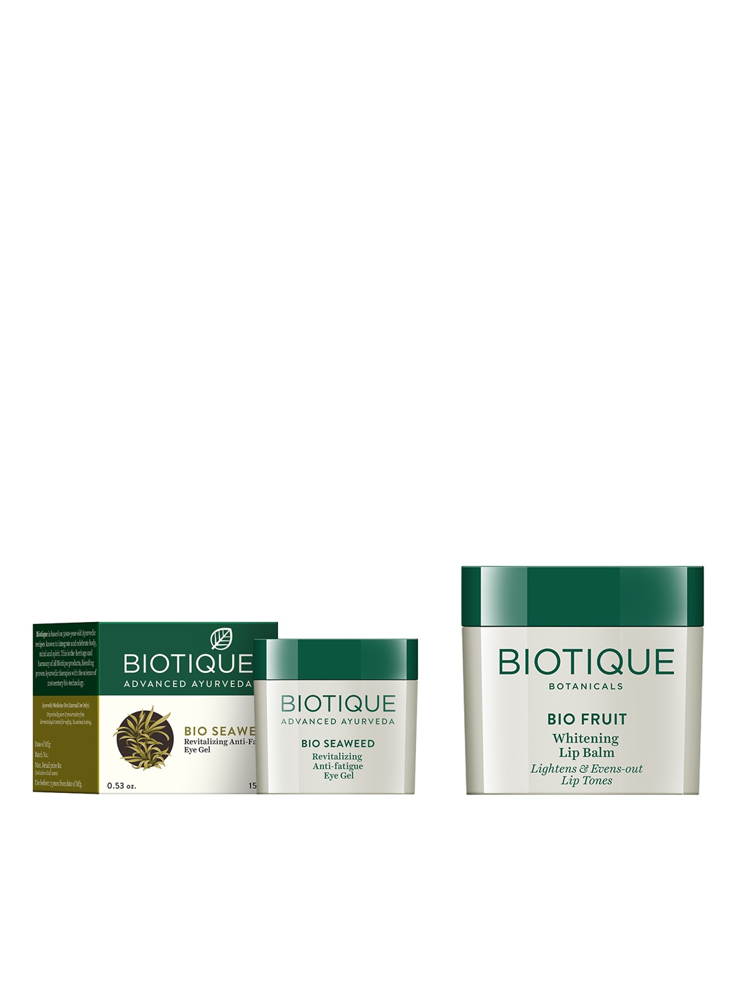 

Biotique Set Of Lip Balm & Eye Gel, White