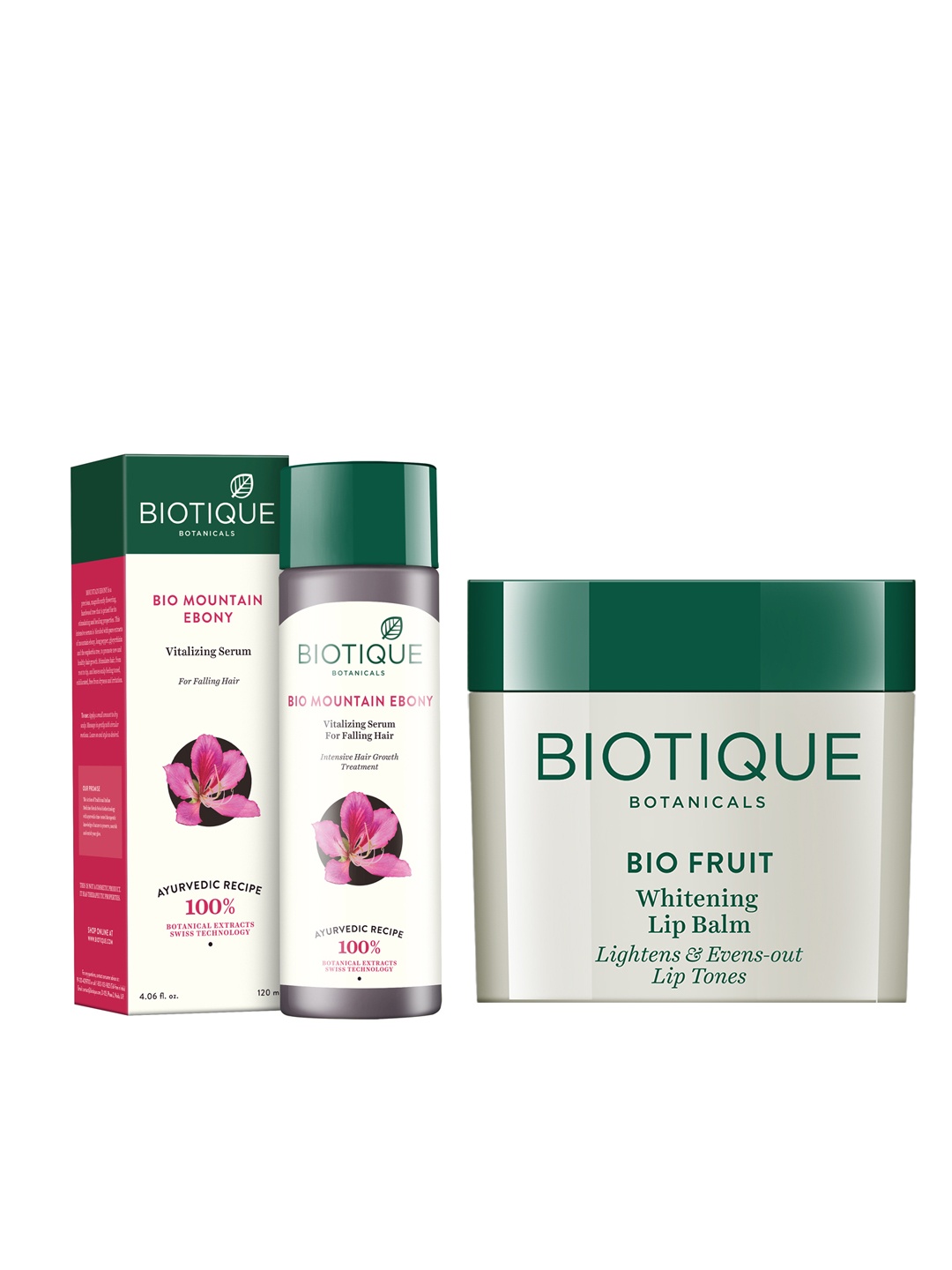 

Biotique Set Of Lip Balm & Hair Serum, White