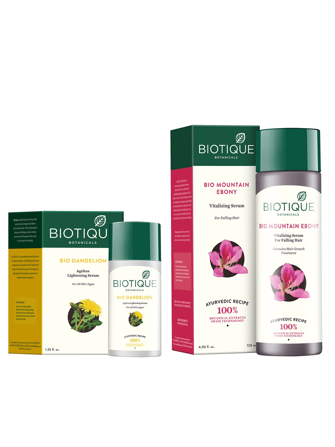

Biotique Unisex Sustainable Set Of Ageless Serum & Anti-Hairfall Serum, White