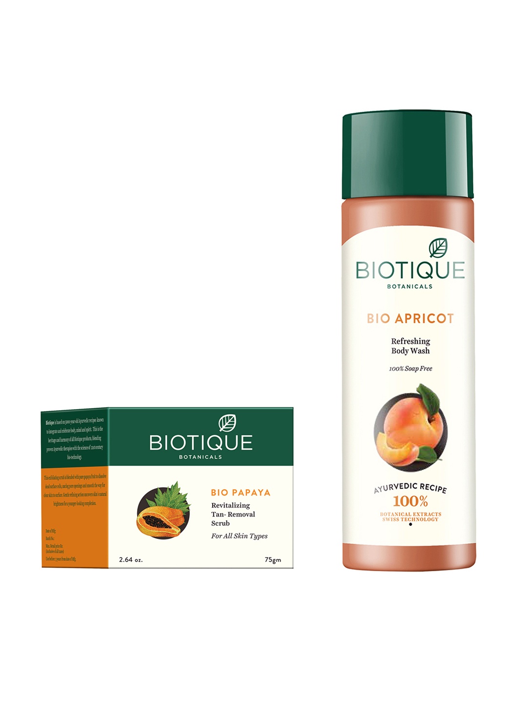 

Biotique Unisex Bio Sustainable Set of Tan-Removal Face Scrub & Refreshing Body Wash, White