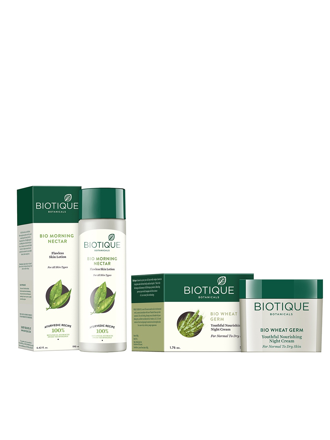 

Biotique Unisex Sustainable Set of Night Cream & Skin Lotion, White