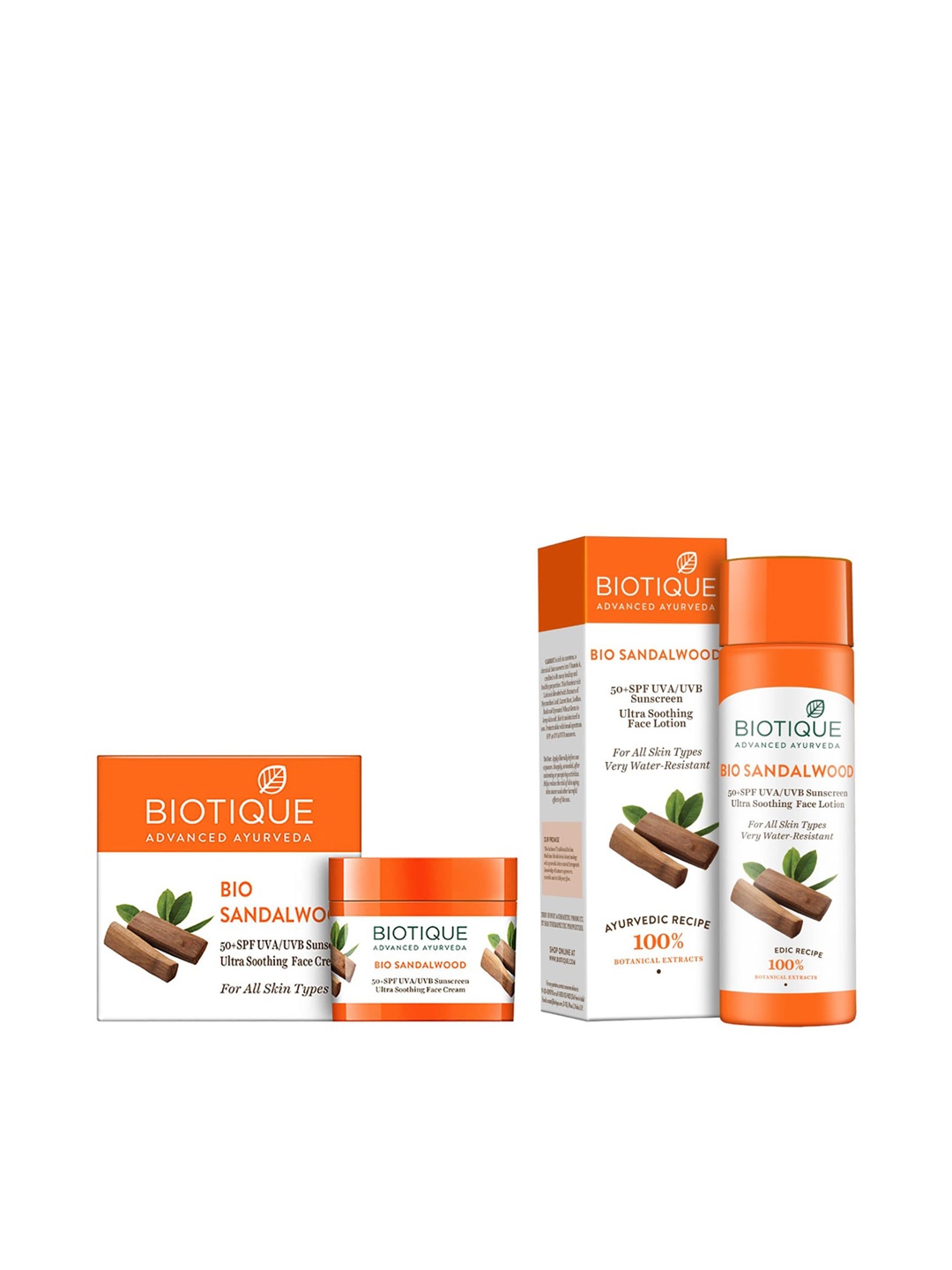 

Biotique Unisex Set of 2 Bio Sandalwood Ultra Soothing SPF 50+ UVA/UVB Sunscreens, White