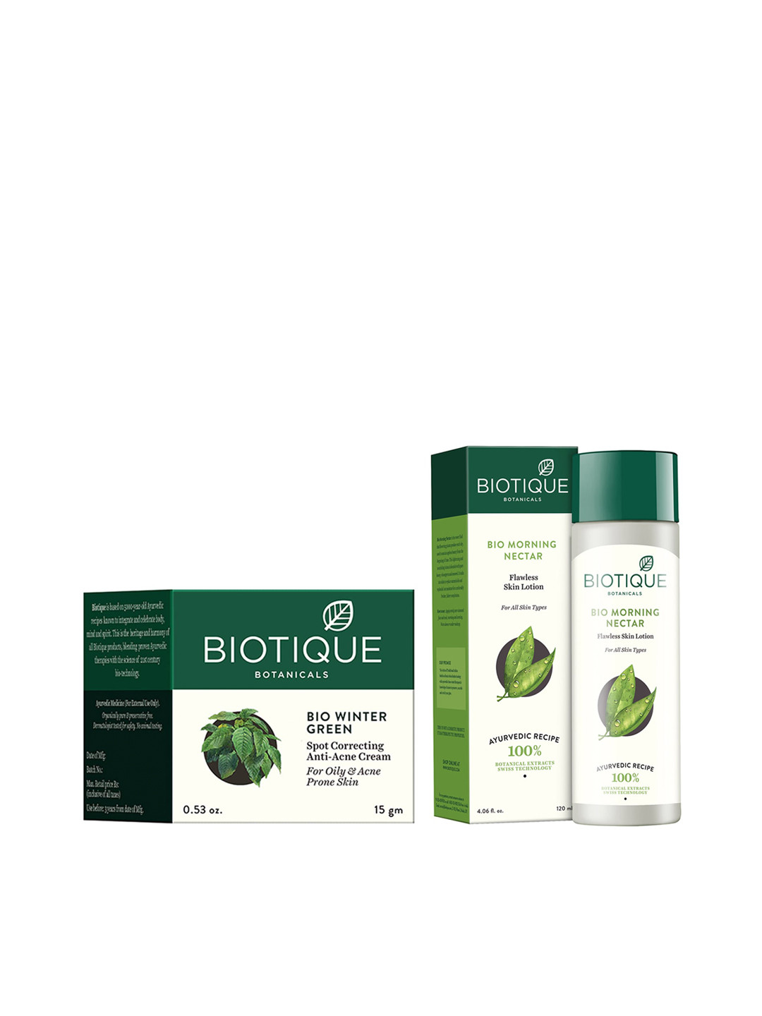 

Biotique Unisex Set Of Anti-Acne Face Cream & Flawless Skin Lotion, White