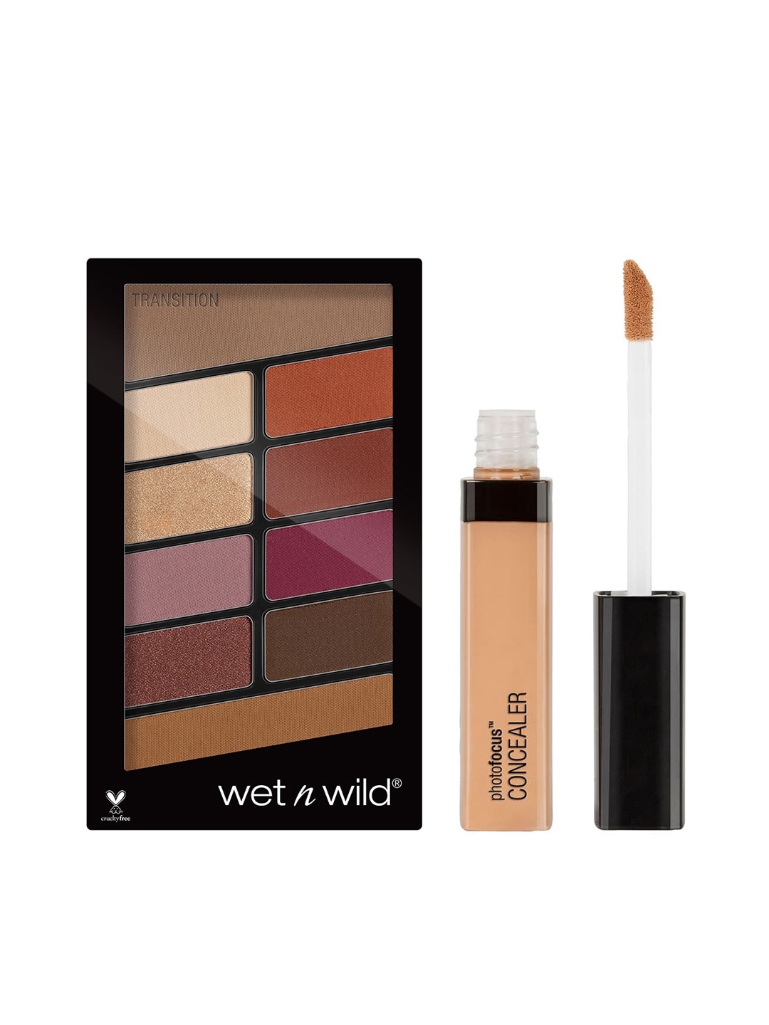 

Wet n Wild Set of Photo Focus Concealer & 10 Pan Palette Eyeshadow, Multi