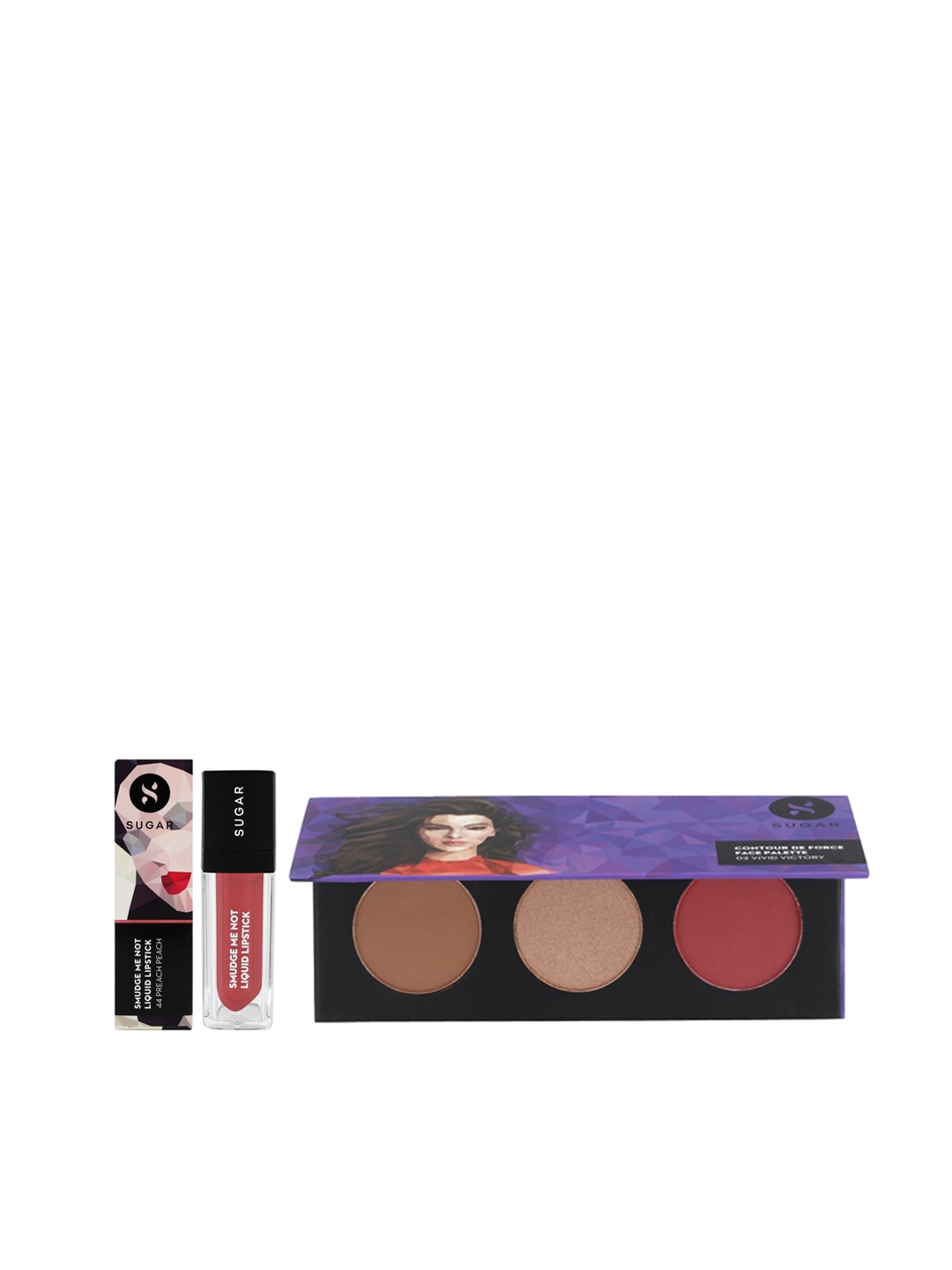 

SUGAR Set of Lipstick & Face Palette, Multi