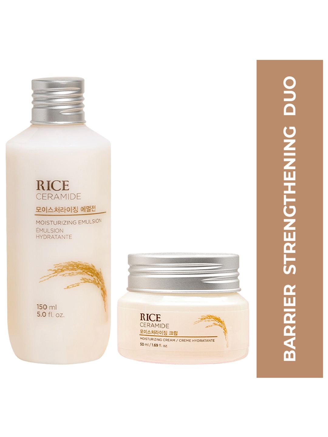 

The Face Shop Set of Moisturizing Emulsion & Moisturizing Cream, Beige