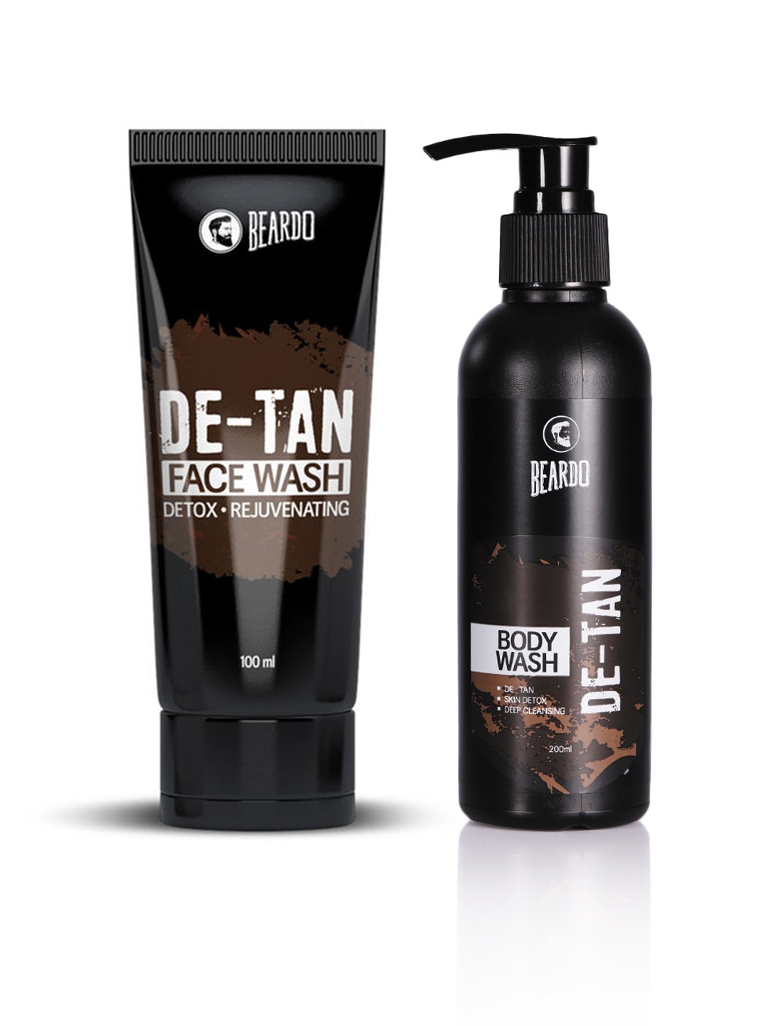 

BEARDO Men Set of De-Tan Body Wash & Face Wash, Black
