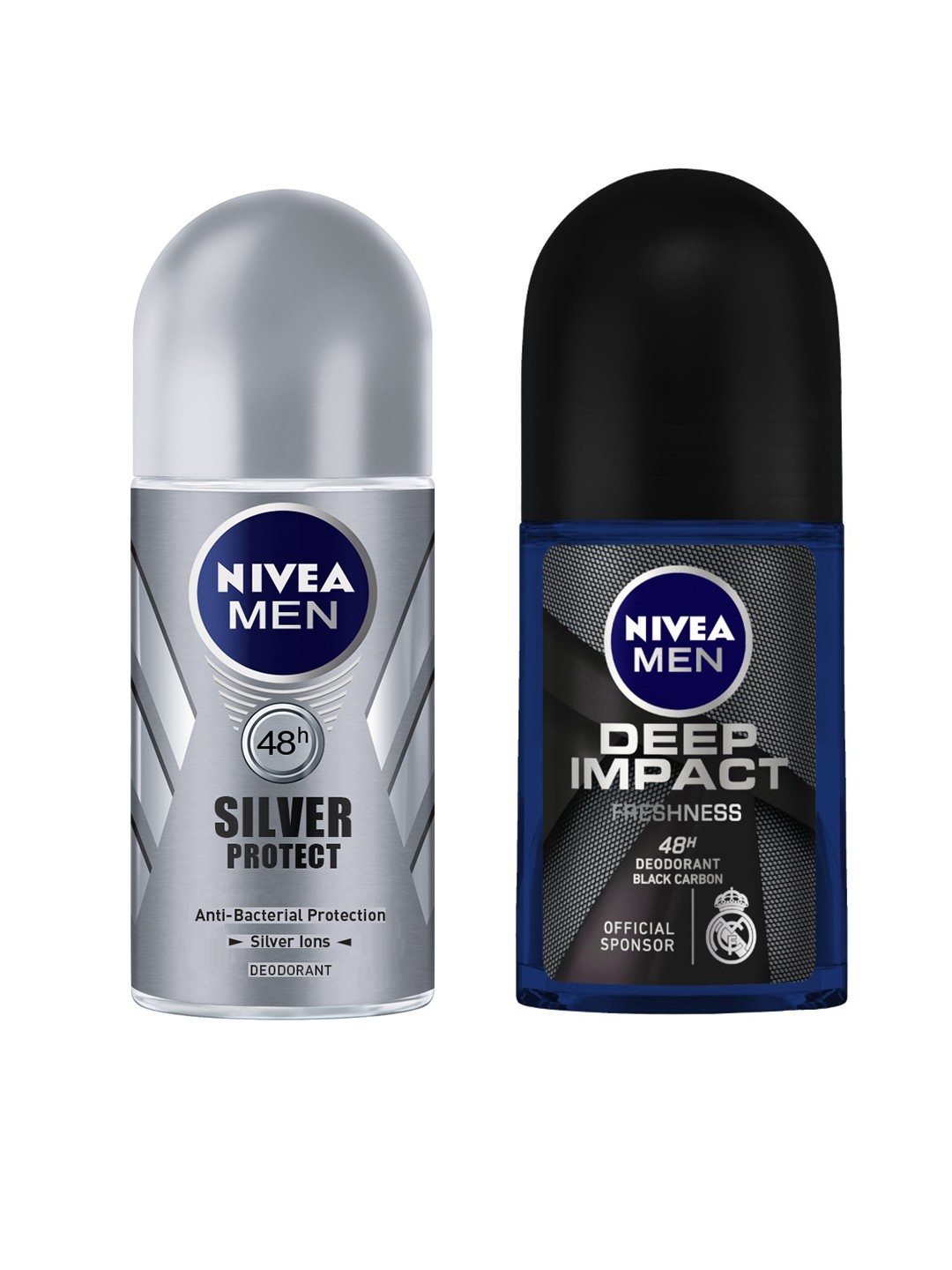

Nivea Men Set of 2 Roll-On Deodorants, Black