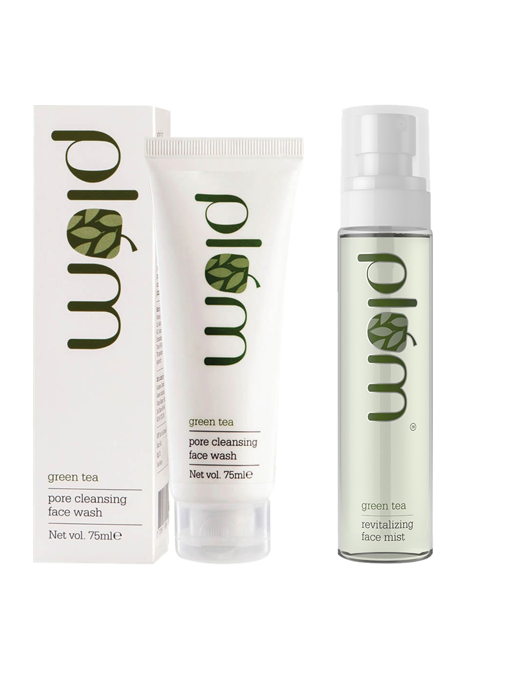 

Plum Unisex Sustainable Green Tea Set of Face Wash & Mist
