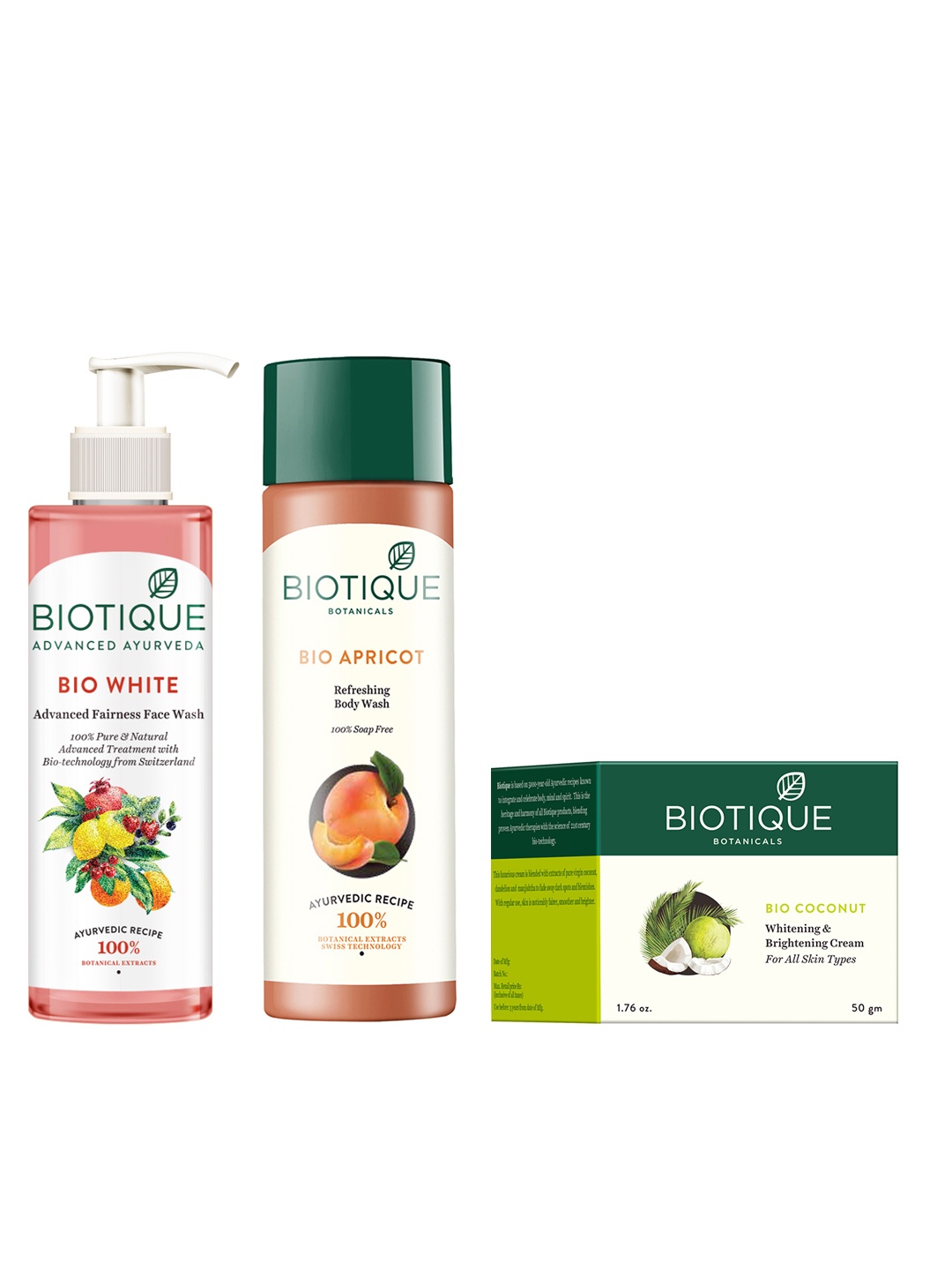 

Biotique Set of Face Wash & Body Wash Brightening Cream, Pink