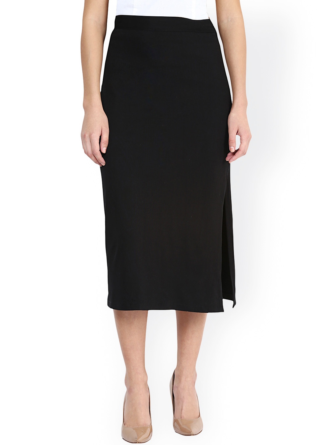 

Miss Chase Black Midi Skirt