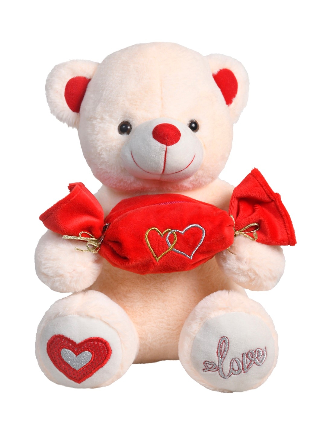 

Ultra Unisex Kids Peach Coloured & Red Sweetheart Teddy Bear Stuffed Animal Plush Toy
