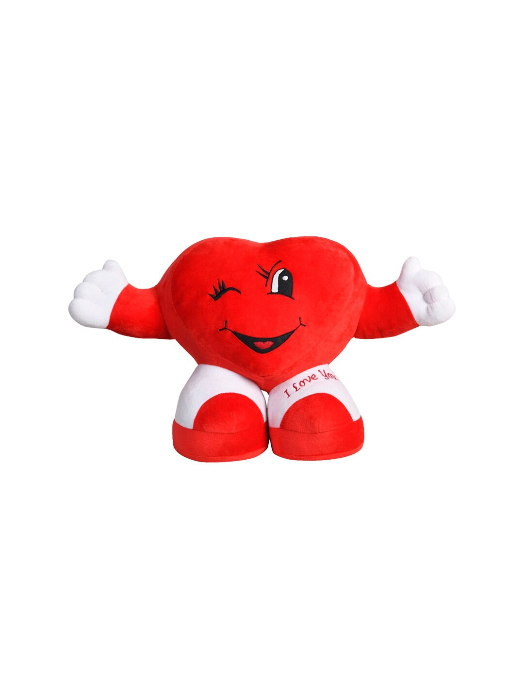 

Ultra Unisex Kids Red & White Cute Standing Heart With Winking Eyes Plush Toys