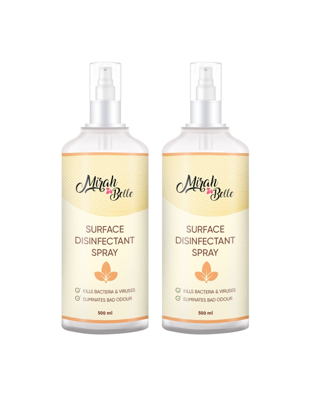 

Mirah Belle Pack of 2 Surface Disinfectant Spray 1000ml, Transparent