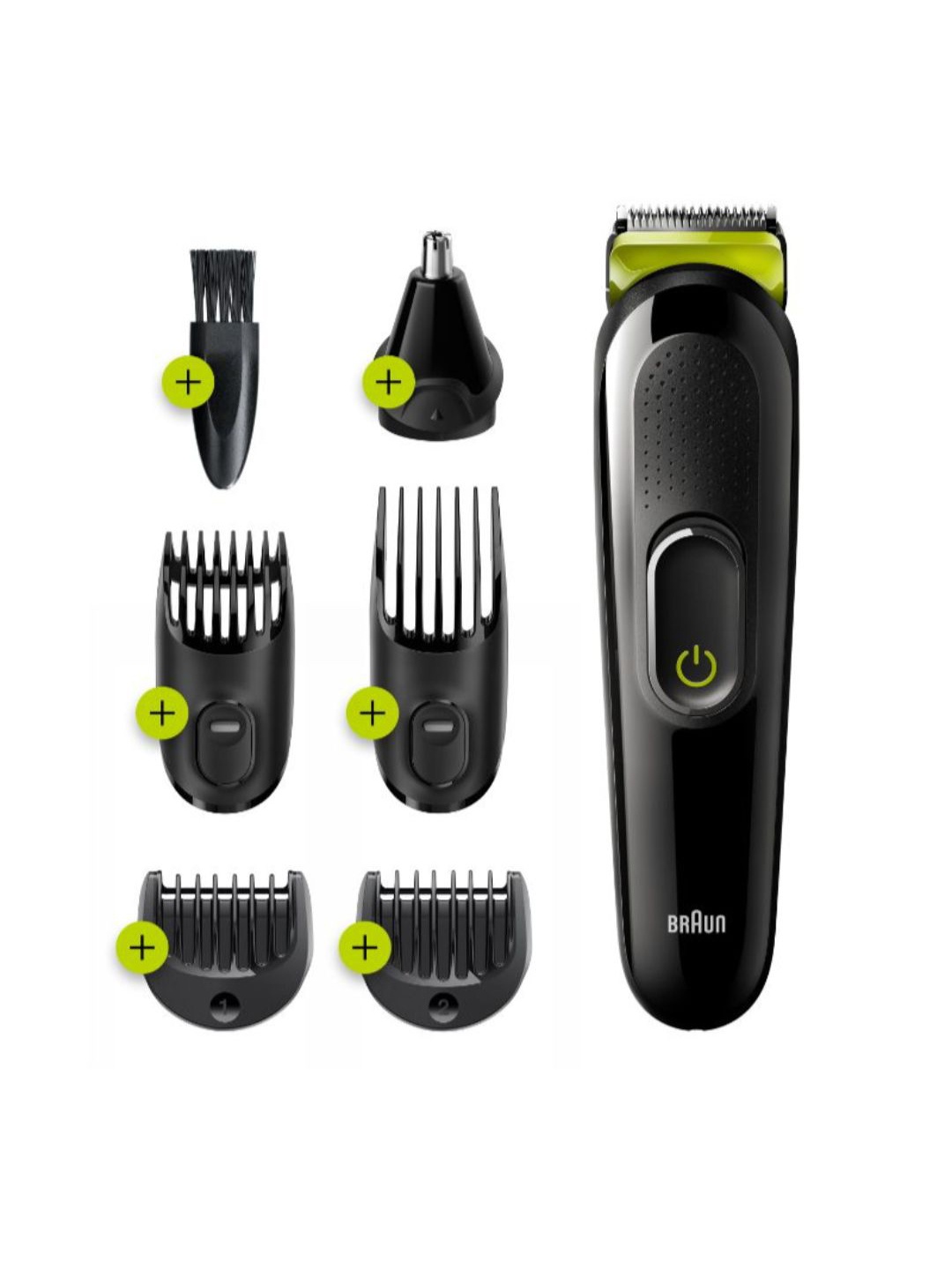 

Braun Men Black 6-in-1 MGK3221 Beard Trimmer, Face, Ear & Nose Trimmer + Hair Clipper