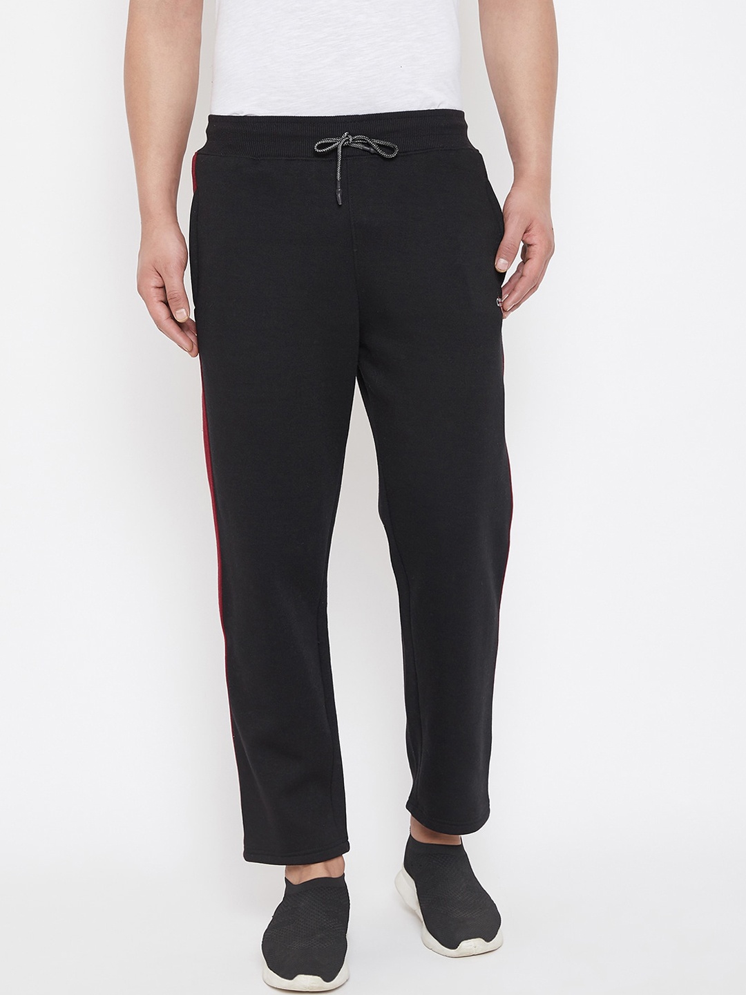 

Canary London Men Black Solid Straight-Fit Track Pants
