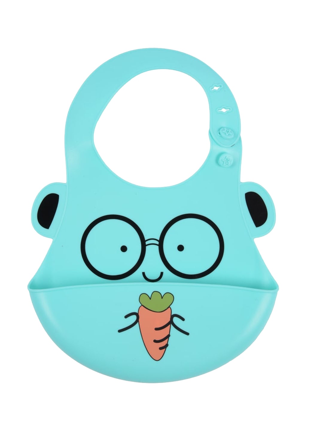 

Yellow Bee Unisex Kids Blue & Black Printed Bib