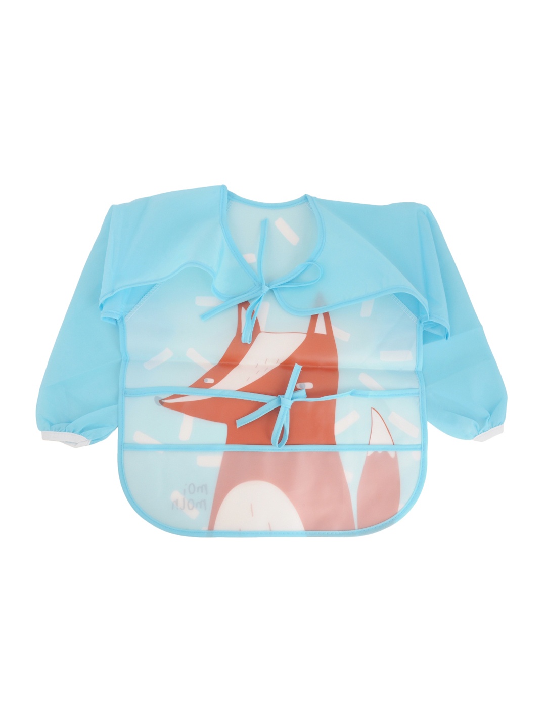 

Yellow Bee Kids Blue & Brown Fox Print Painting Apron