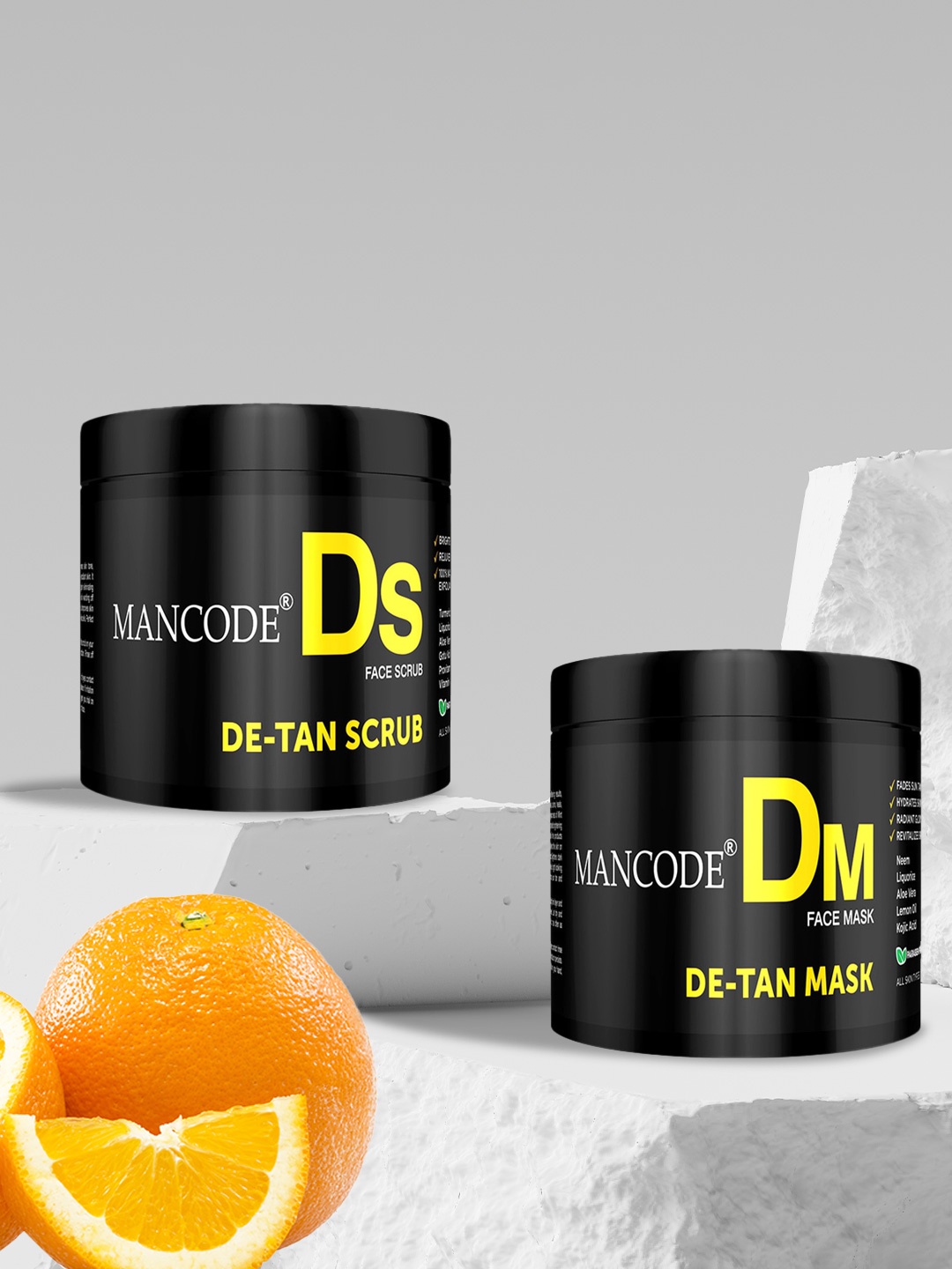

Mancode Detan Scrub, 100gm & Detan Mask 100gm (Combo of 2), Black