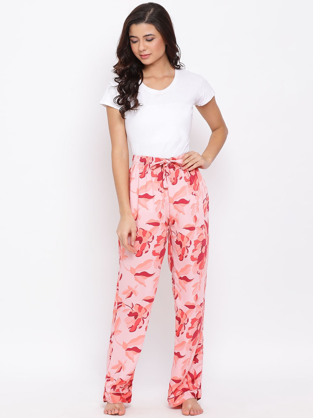 

Oxolloxo Women Multicoloured Printed Lounge Pants, Multi