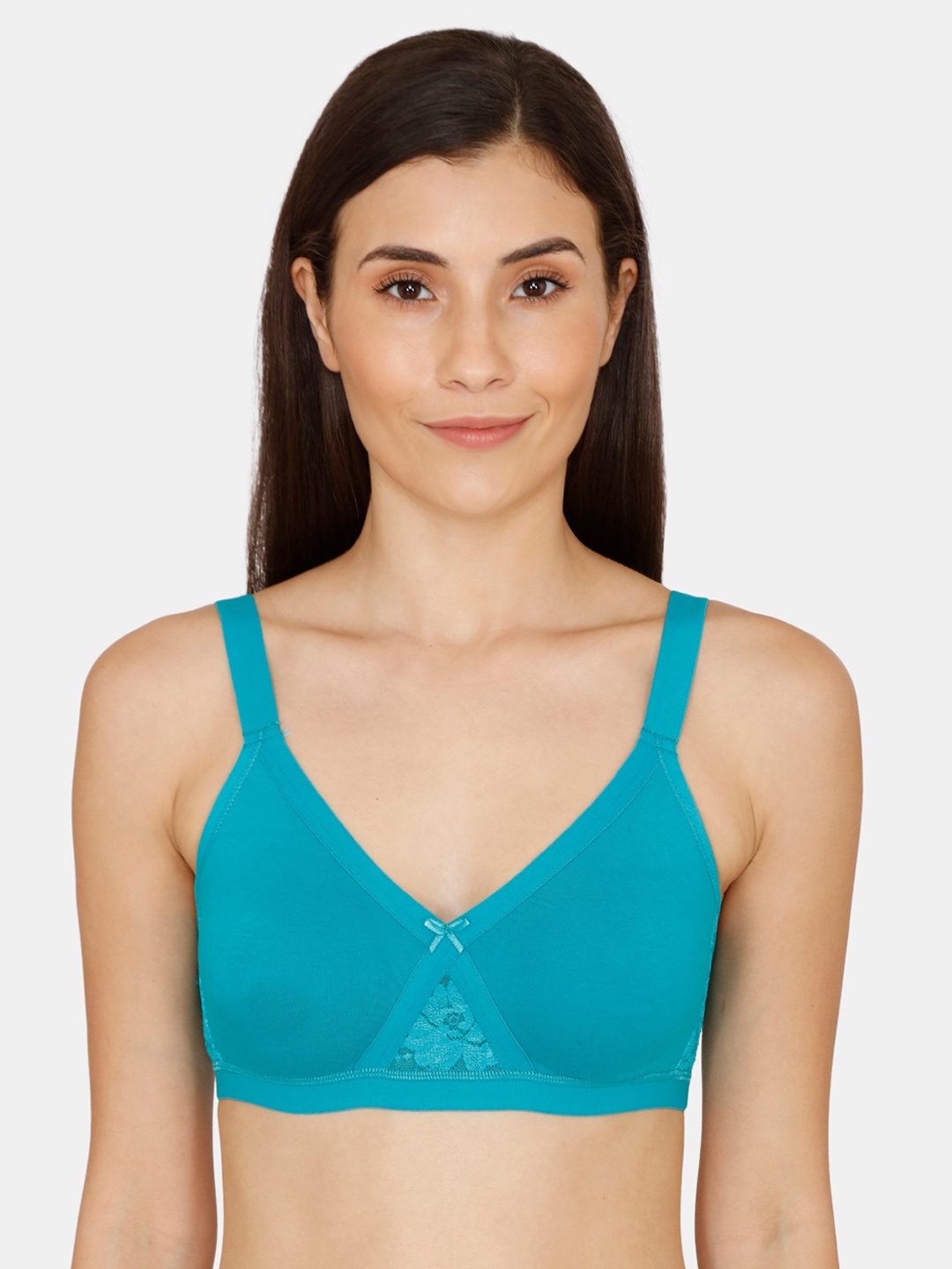 

Zivame Turquoise Blue Solid Non-Wired Non Padded Everyday Bra ZI010110M7E