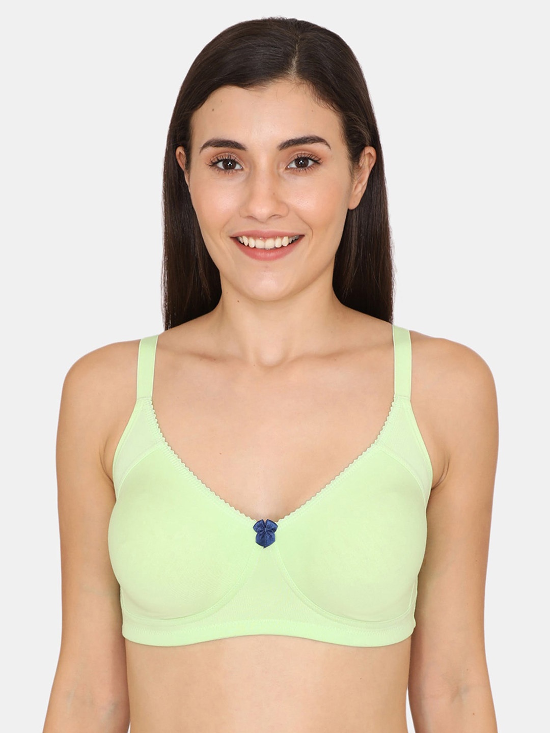 

Zivame Green Solid Non-Wired Non Padded T-shirt Bra