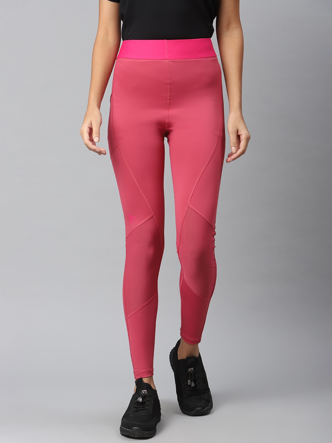 

ADIDAS Women Pink Techfit Life Mid-Rise Badge Of Sport Long Tights