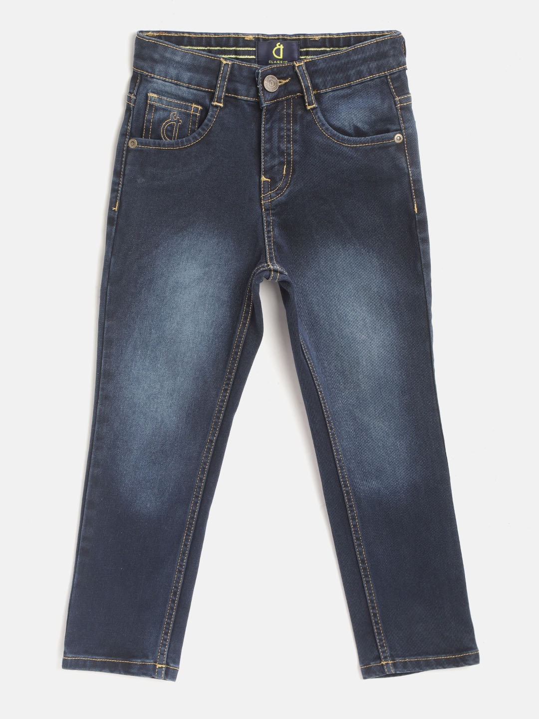 

Gini and Jony Boys Navy Blue Slim Fit Mid-Rise Clean Look Stretchable Jeans