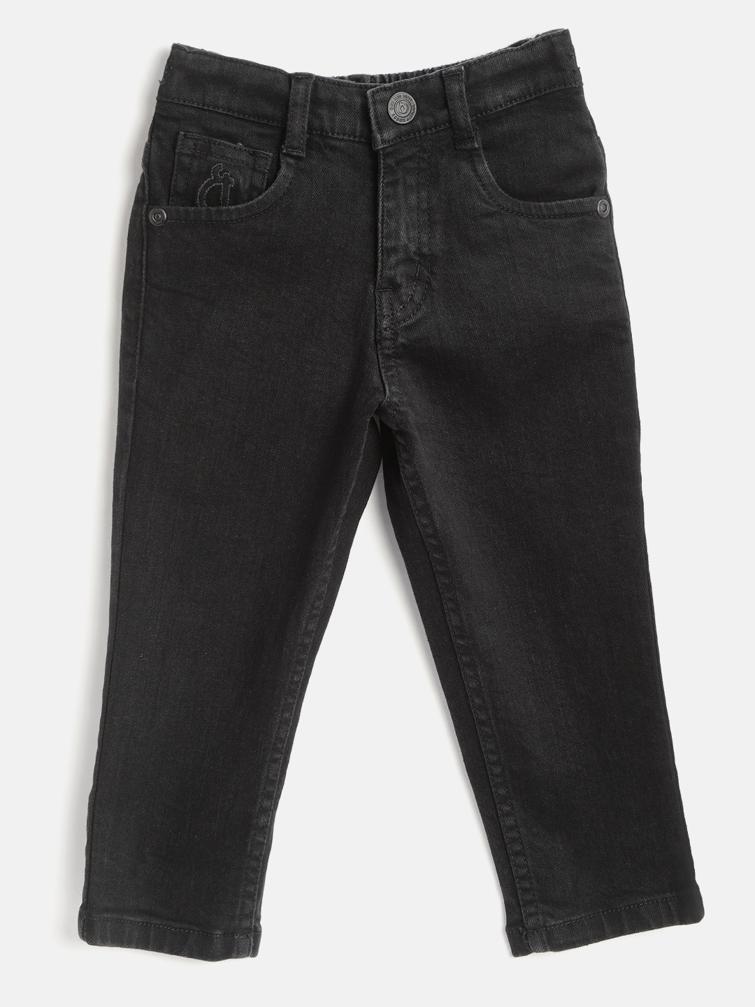 

Gini and Jony Boys Black Regular Fit Mid-Rise Clean Look Stretchable Jeans