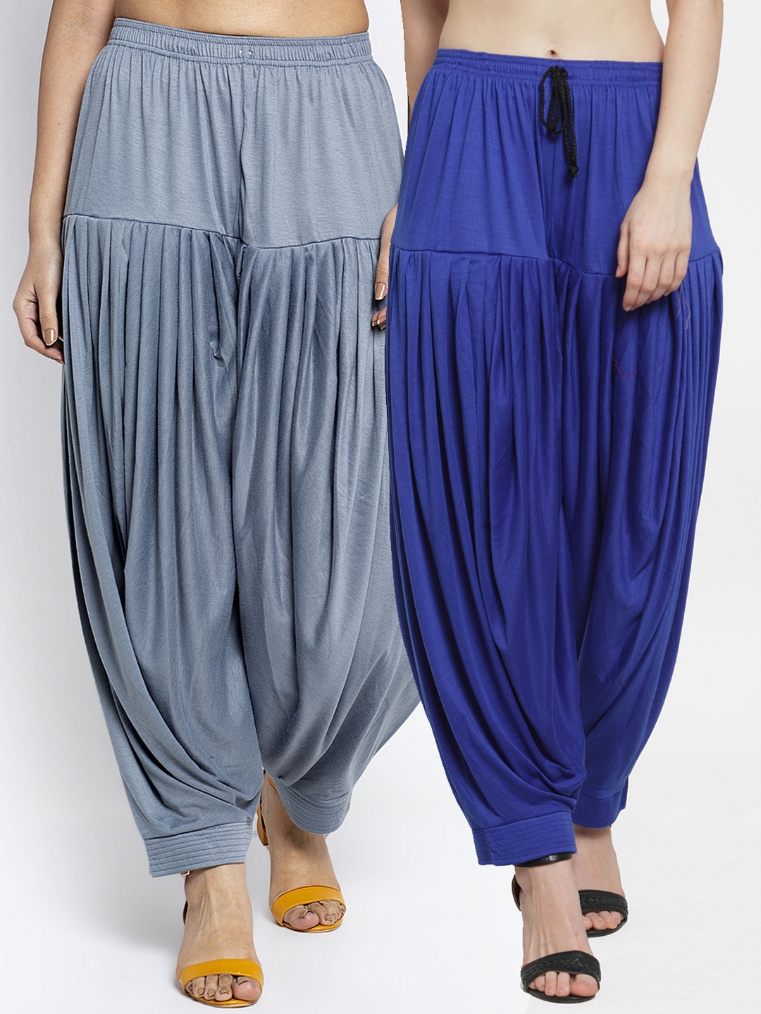 

GRACIT Women Pack of 2 Solid Patialas, Grey