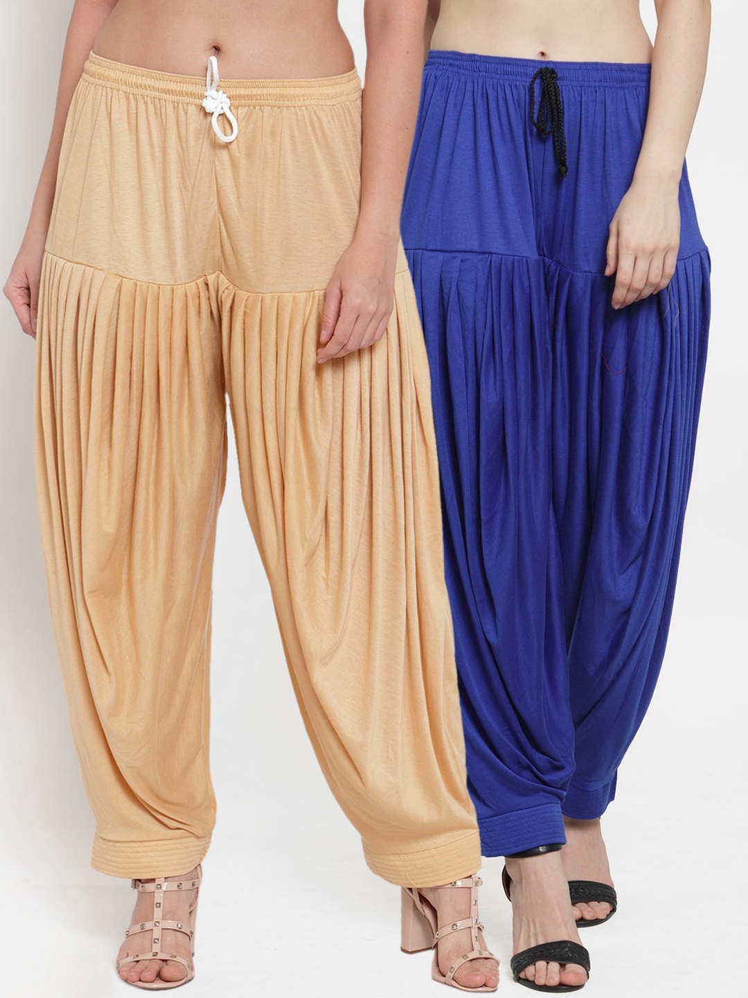 

GRACIT Women Pack of 2 Solid Patialas, Blue