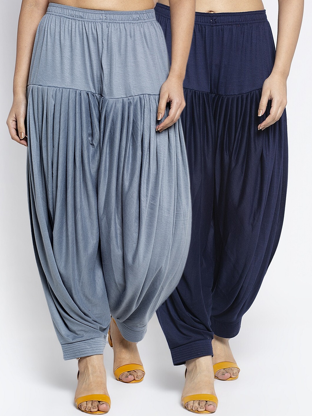 

GRACIT Women Pack Of 2 Solid Patiala Salwars, Grey