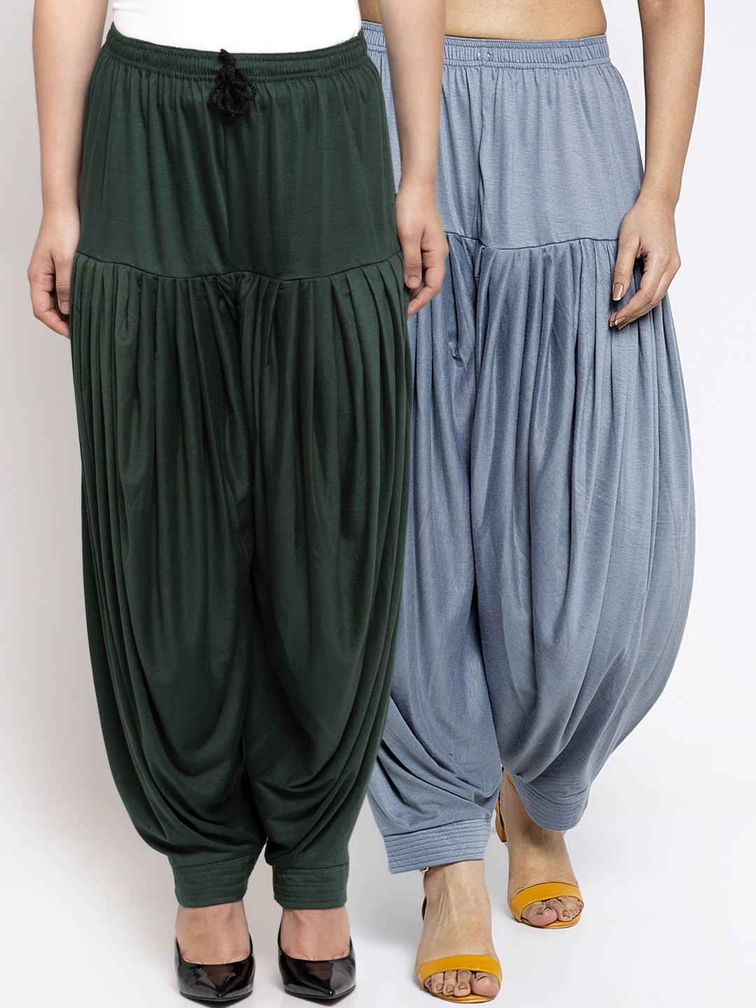 

GRACIT Women Pack of 2 Solid Patialas, Grey