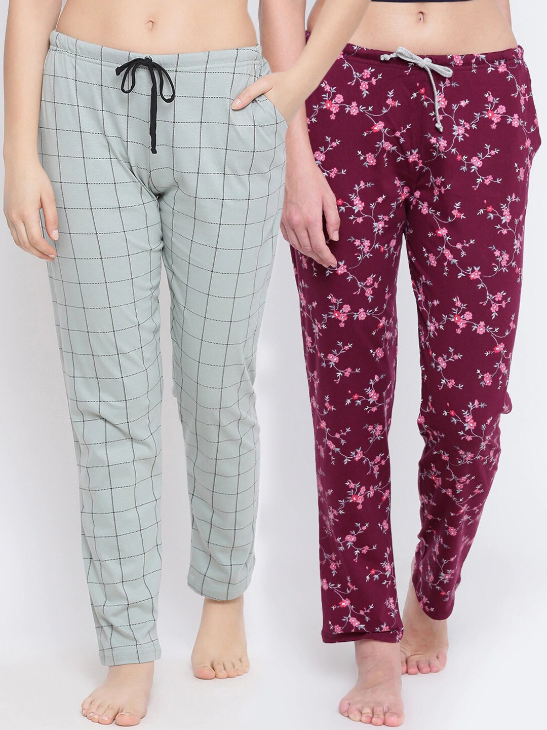 

Kanvin Women Pack of 2 Lounge Pants, Maroon